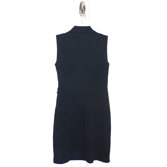 Tommy Hilfiger Woman's Faux Wrap Collared Sleeveless Buckle Dress in Navy 2 $119 - Picture 4 of 4